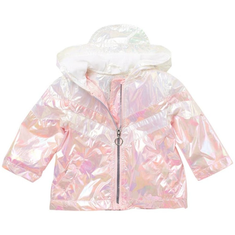 *NEW* Urban Republic Hooded Lite-weight Vinyl Raincoat Anorak Baby Girls 18M,24M